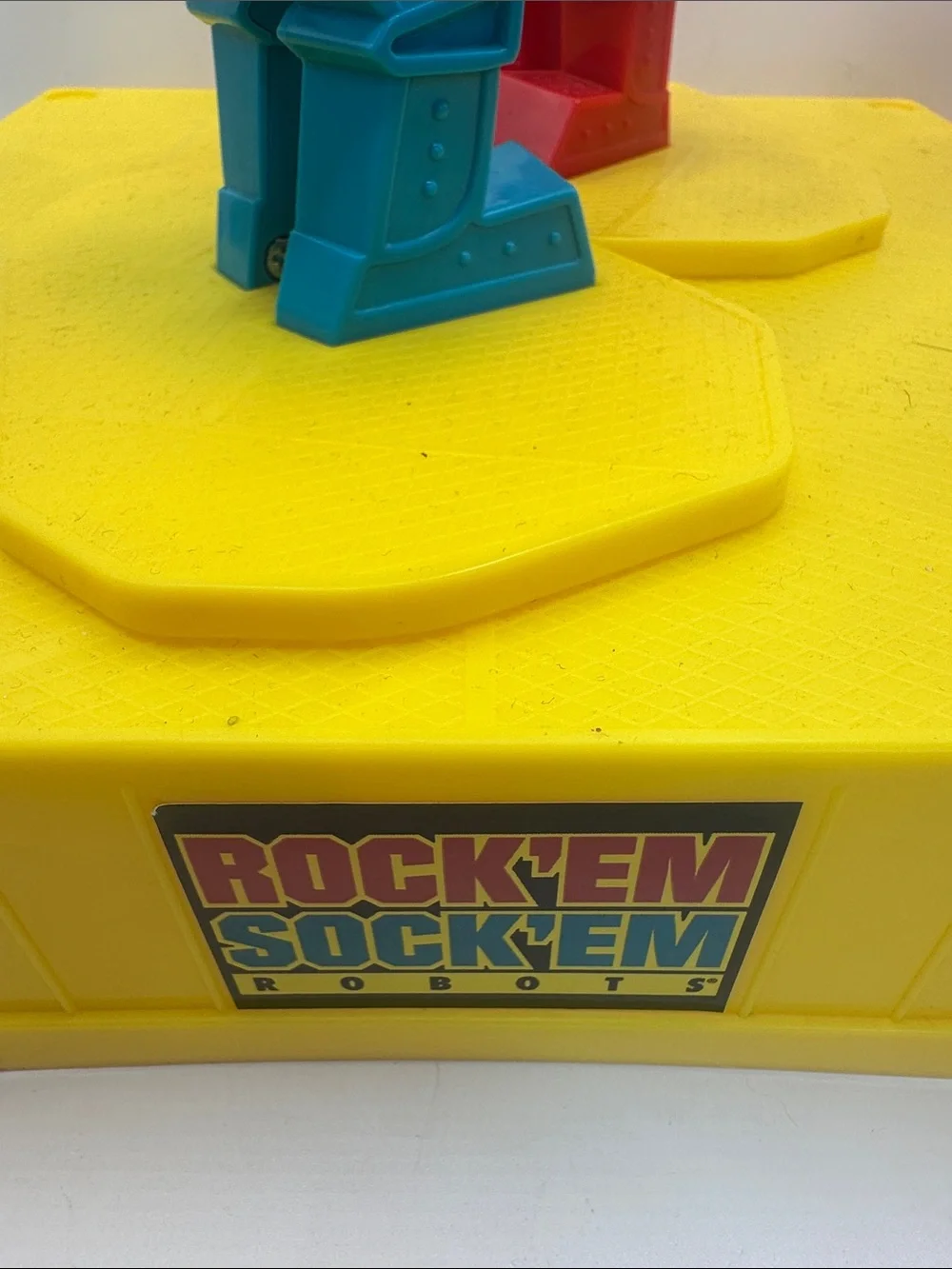 Mattel Rock 'Em Sock 'Em Robots Boxing Game - Blue & Red with Yellow Ring